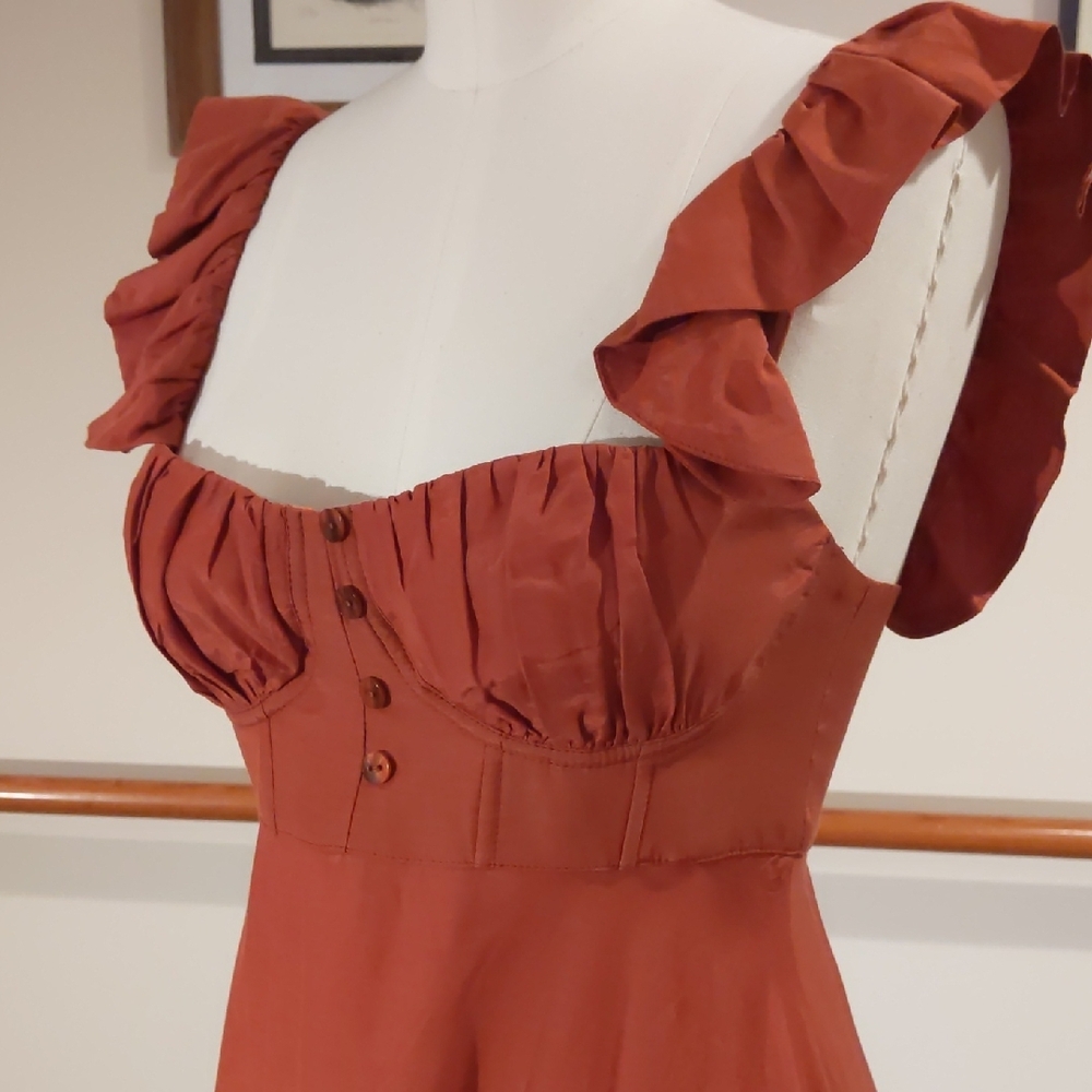 Farm Rio (New! WOT) Elegant Ruffle Maxi Dress - Picture 2 of 8